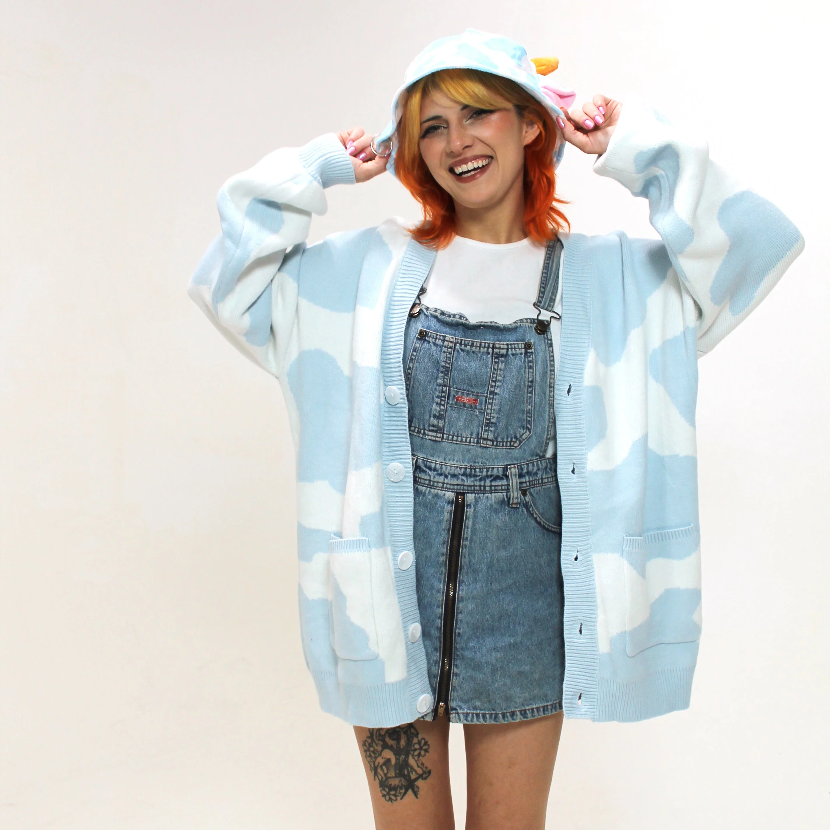 Baby Blue Cow Bucket Hat - Image 5