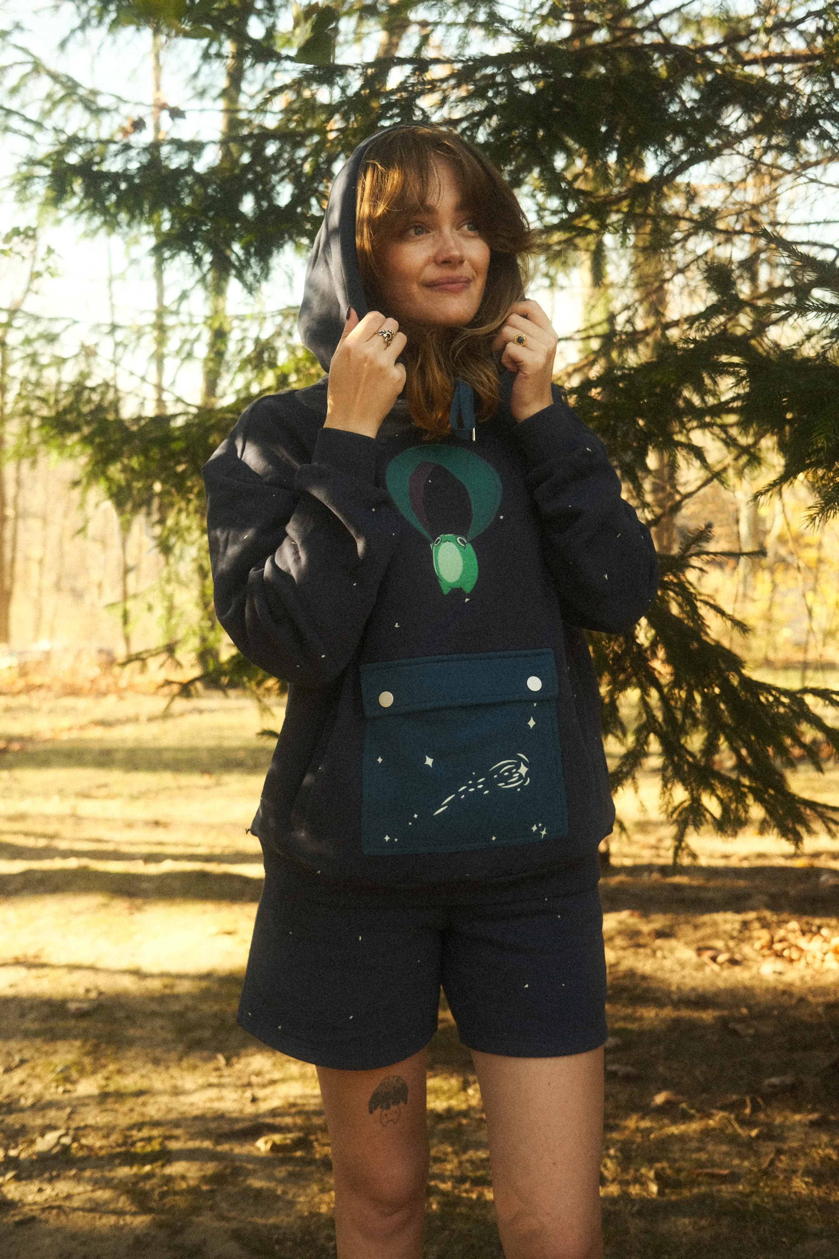 Gliding Frog Nighttime Hoodie - Image 3