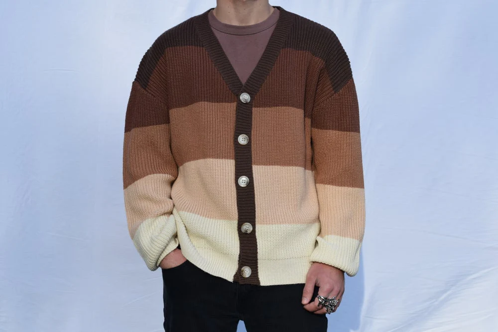 Brown Gradient Cardigan - Image 4